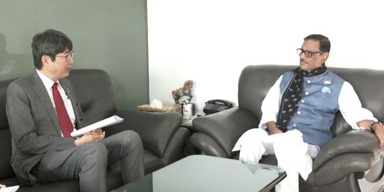 ওবায়দুল কাদের সাথে জাপানের রাষ্ট্রদূতের সৌজন্য সাক্ষাৎ