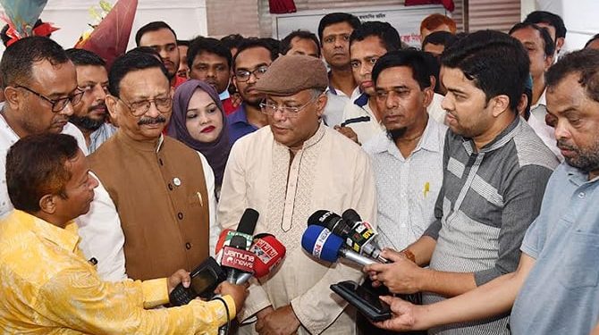 মির্জা ফখরুলদের কথায় এখন হনুমানও ভেংচি কাটে-তথ্যমন্ত্রী