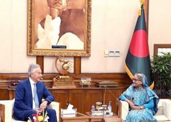 টনি ব্লেয়ারে সাথে প্রধানমন্ত্রীর বৈঠক
