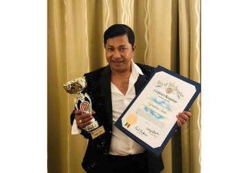 যুক্তরাষ্ট্রের লস অ্যাঞ্জেলেসে যুক্তরাষ্ট্রে সম্মানিত গৌতম সাহা