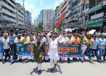 মহাসমাবেশে সাখাওয়াত- টিপু’র নেতৃত্বে মহানগর বিএনপি’র শোডাউন