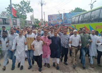 তারেক ও জোবাইদা’র কারাদন্ড আদেশের প্রতিবাদে মহানগর বিএনপির বিক্ষোভ