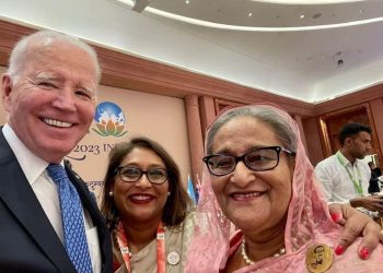 মার্কিন প্রেসিডেন্ট জো বাইডেনের সাথে সেলফিতে প্রধানমন্ত্রী শেখ হাসিনা