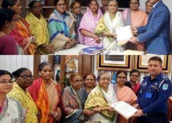 নির্বাচন উপলক্ষে নারী ও কন্যা শিশুসহ সকলের নিরাপত্তা প্রদানের দাবিতে ডিসি এসপির কাছে স্মারকলিপি