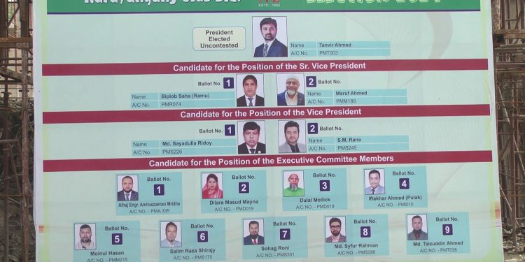 নারায়ণগঞ্জ ক্লাব নির্বাচন সম্পন্ন