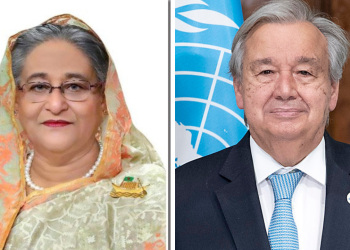 শেখ হাাসিনাকে জাতিসংঘের মহাসচিবের অভিনন্দন