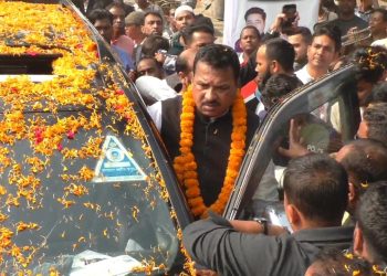 প্রধানমন্ত্রী হুইপ নির্বাচিত করায় এমপি বাবুকে নিয়ে আড়াইহাজারে আনন্দ মিছিল