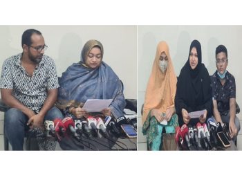 ত্বকী হত্যা মামলায় র‌্যাবের হাতে আটক শিপন ও মামুনের পরিবারের সংবাদ সম্মেলন