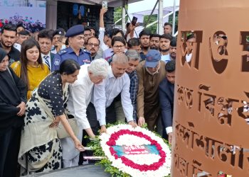 নারায়ণগঞ্জে নির্মিত হলো প্রথম ‘জুলাই শহীদ স্মৃতিস্তম্ভ’