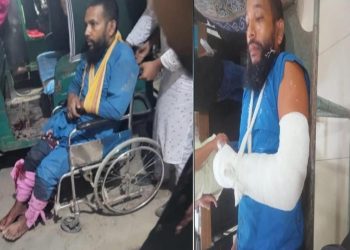 সোনারগাঁয়ে চাঁদা না পেয়ে ওষুধ ব্যবসায়ীকে হাত-পা ভেঙ্গে কুপিয়ে জখম