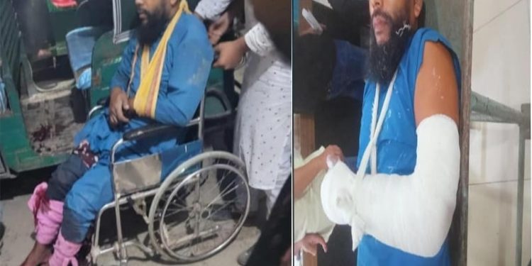 সোনারগাঁয়ে চাঁদা না পেয়ে ওষুধ ব্যবসায়ীকে হাত-পা ভেঙ্গে কুপিয়ে জখম