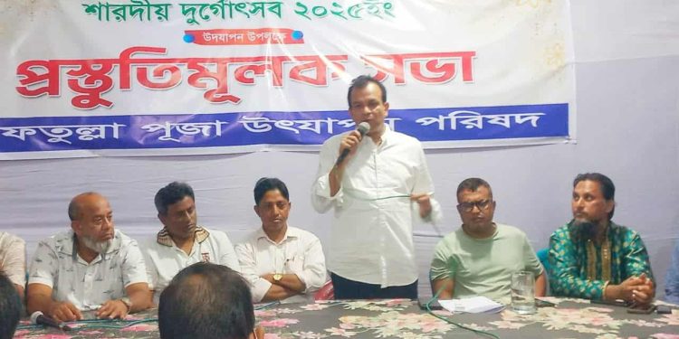 দূর্গা পূজা শান্তিপূর্ন পালনে সর্বপ্রকার সহযোগিতার আশ্বাস প্রদান করলেন রিয়াদ চৌধুরী