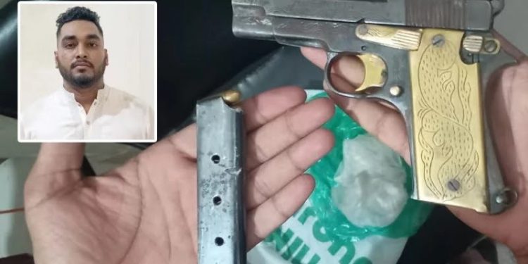 আড়াইহাজারে বিদেশি পিস্তল ও ম্যাগাজিন সহ যুবক গ্রেপ্তার