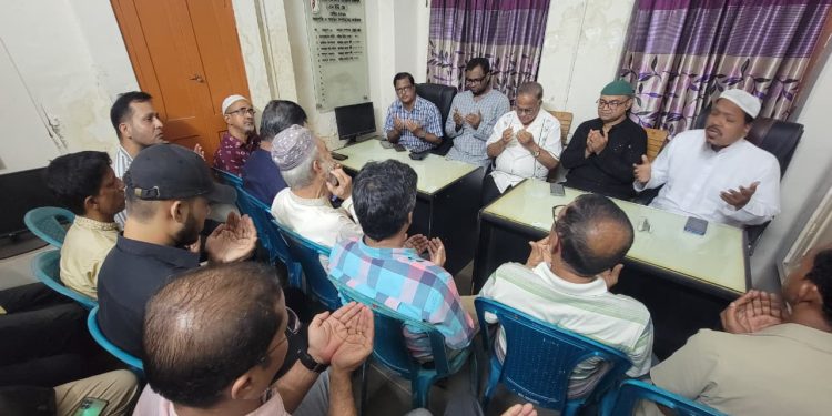 শিপন ও শাওনের মায়ের ইন্তেকালে এনইউজে’র শোকসভা ও দোয়া