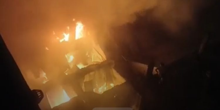 নতুন পালপাড়ায় ভয়াবহ আগুনে পুড়লো মার্কেটের ৩০ টি দোকান