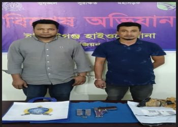 বিদেশী পিস্তল সহ আজমেরী ওসমানের দুই সহযোগী গ্রেপ্তার