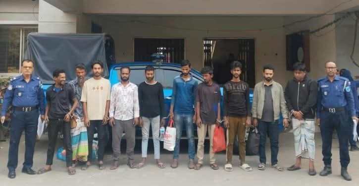 সিদ্ধিরগঞ্জে বিভিন্ন অপরাধে গ্রেপ্তার ১০