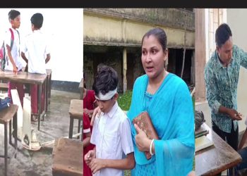 ফতুল্লায় আলীগঞ্জ সরকারি প্রাথমিক বিদ্যালয়ে সিলিং ফ্যান খুলে পড়ে চার শিক্ষার্থী আহত