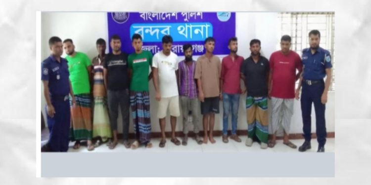 বন্দরে চোর ছিনতাইকারী চক্রের সাত সদস্য গ্রেপ্তার