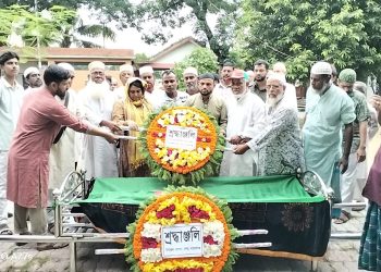 বীর মুক্তিযোদ্ধা জিয়াবুর হোসেনের রাষ্ট্রীয় মর্যাদায় দাফন সম্পন্ন