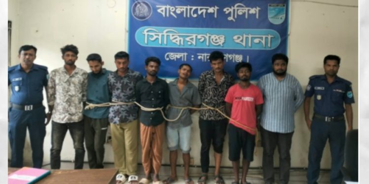 সিদ্ধিরগঞ্জে পুলিশের উপর হামলায় ঘটনায় সাত জন গ্রেপ্তার