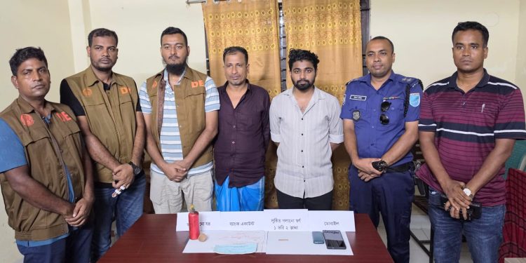 ফতুল্লায় লুণ্ঠিত স্বর্ণ ও মোবাইল সহ আন্তঃজেলা দুই ডাকাত গ্রেপ্তার