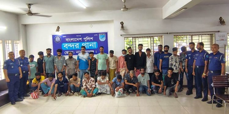 বন্দরে স্বেচ্ছাসেবক লীগ ও যুবলীগ নেতাসহ ২৮ গ্রেফতার
