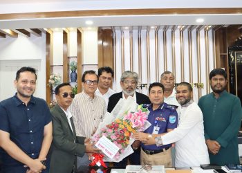 এসপির  সাথে  বিকেএমইএও এনসিসিআই ‘র প্রতিনিধিদের সৌজন্য সাক্ষাৎ