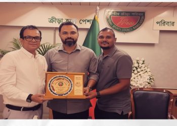 যুব ও ক্রীড়া প্রতি মন্ত্রীর সঙ্গে নারায়ণগঞ্জ সদর উপজেলা ক্রীড়া সংস্থার সৌজন্য সাক্ষাৎ